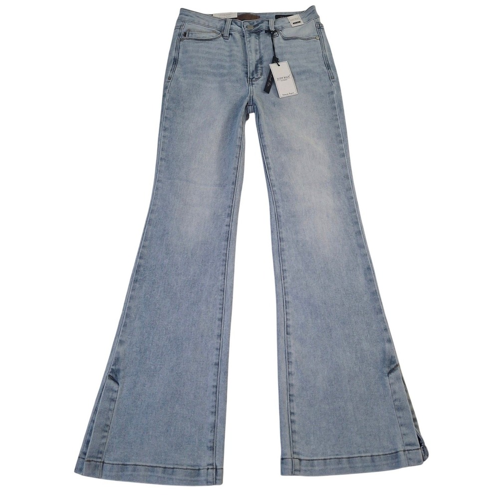 Judy Blue Top Slim Boot High Rise Tummy Control Jeans Womens 3/26 Sky Blue Denim